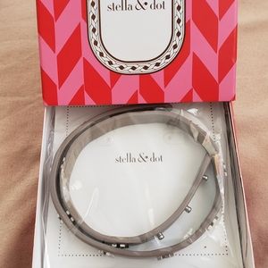 Chevron Leather Wrap Bracelet